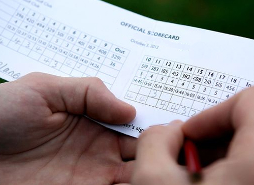 golf scorecard